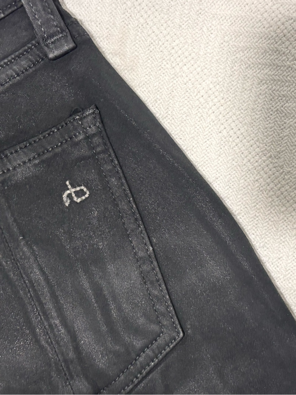 rag & bone Black Skinny Zip-Detail Pants - Picture 13 of 14
